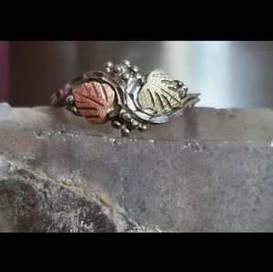 Black hills pink green gold ring